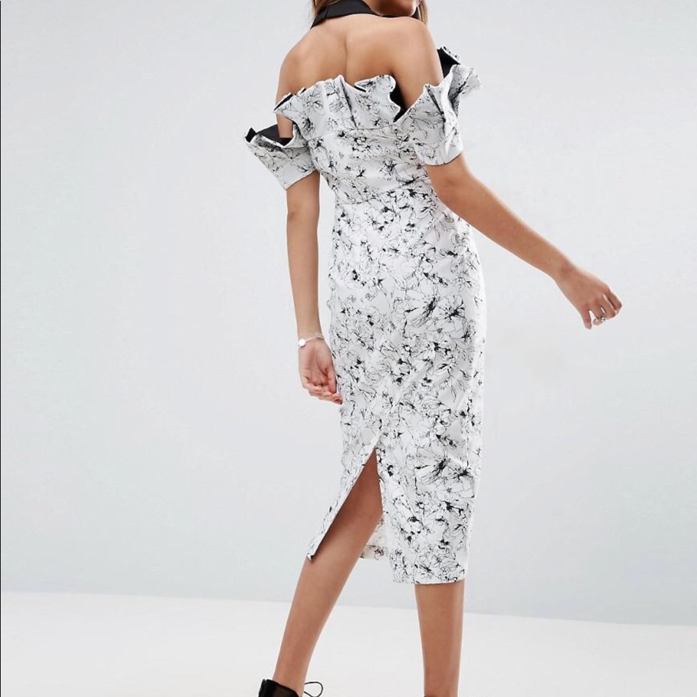 Black and white Midi dress